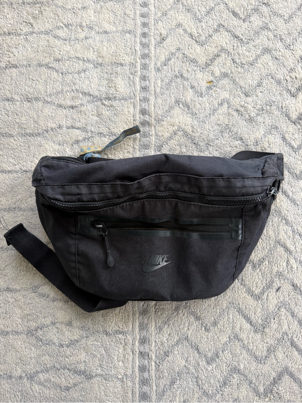 Nike Black Belt Bag with Front Zip Pocket